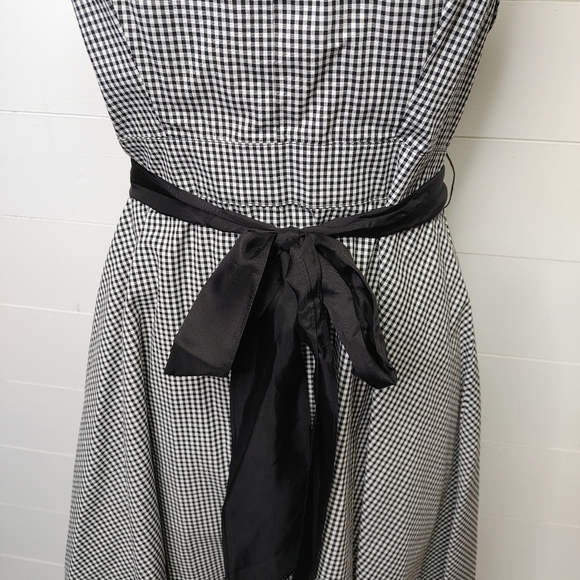 Vintage Y2K Guess Gingham Halter Fit & Flare Dress Size L - Picture 4 of 14